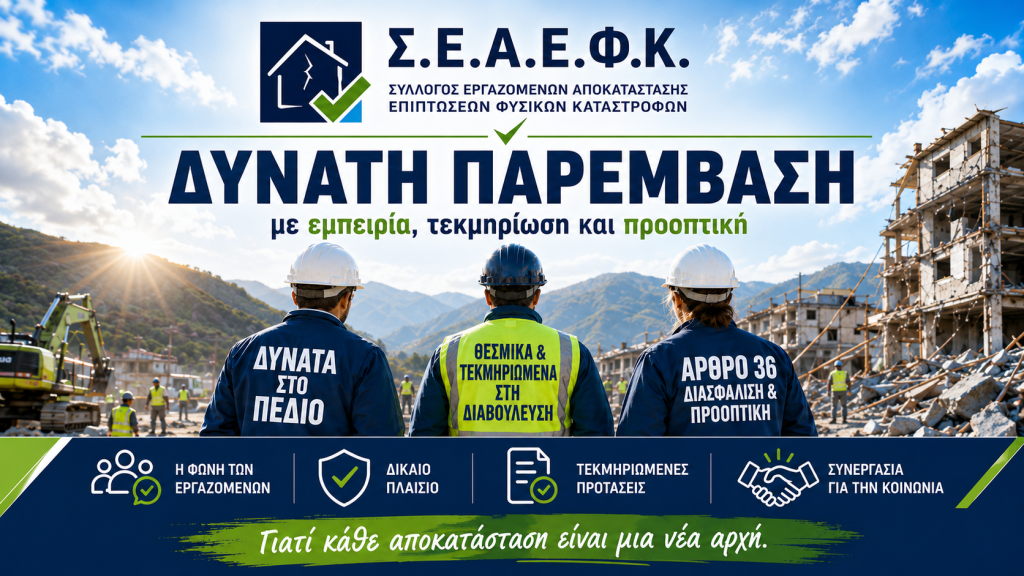 Ο ΣΕΑΕΦΚ έτοιμος για τη διαβούλευση