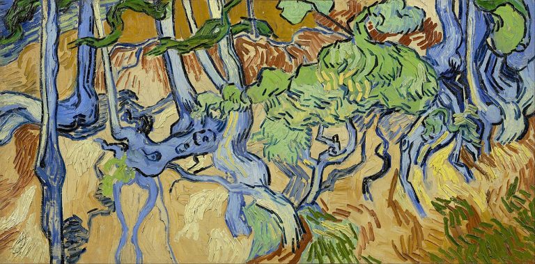 Ρίζες και κορμοί δέντρων στο έργο Tree Roots του Vincent van Gogh